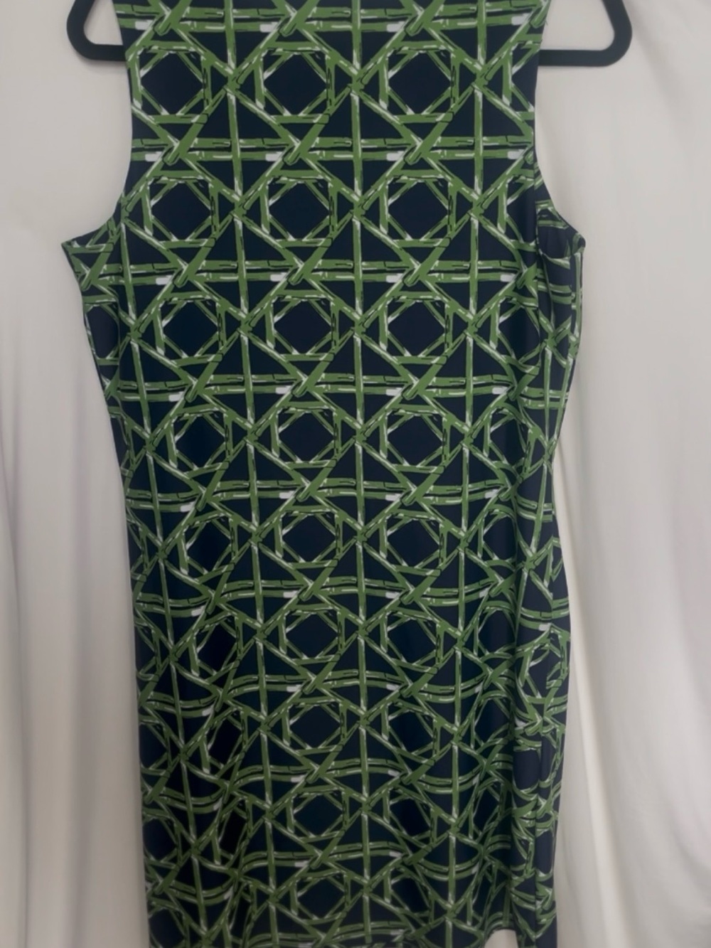 Jude Connally Bamboo Shift Dress in Navy and Green - Picture 3 of 11